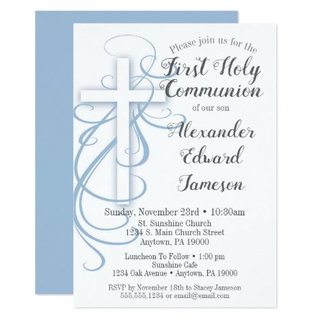 Initially Holy Communion Invites - Nifty Printables image regarding Free Printable First Communion Invitations named 1st Holy Communion Invites - Nifty Printables